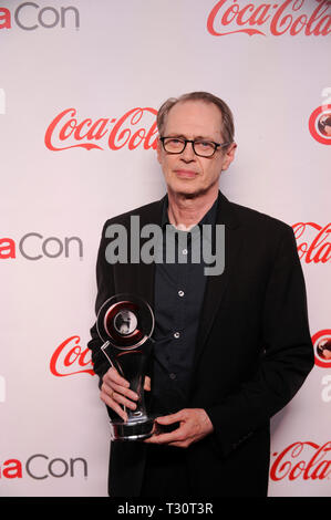 Las Vegas, USA. 04th Apr, 2019. Actor Steve Buscemi arrives for the 2019 CinemaCon Big Screen Achievement Awards at Omia nightclub at Caesars Palace in Las Vegas on April 4, 2019. Credit: The Photo Access/Alamy Live News Stock Photo