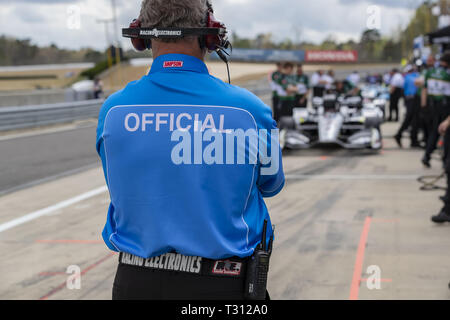 Birmingham, Alabama, USA. 5th Apr, 2019. The NTT IndyCar Series teams take to the track to practice for the Honda Indy Grand Prix of Alabama at Barber Motorsports Park in Birmingham Alabama. (Credit Image: © Walter G Arce Sr Asp Inc/ASP) Credit: ZUMA Press, Inc./Alamy Live News Stock Photo