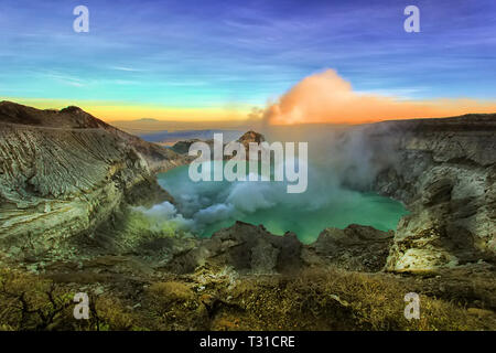 the charm of ijen crater indonesia Stock Photo