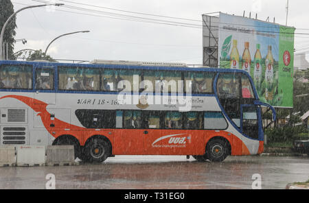 Chiangmai, Thailand - Auguest  11 2012: Bus of Transport government company.  Photo at Chiangmai bus station. Stock Photo