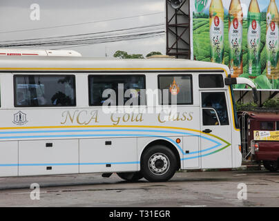 Chiangmai, Thailand - Auguest  11 2012: Bus of Nakhonchai air. Photo at Chiangmai bus station, thailand. Stock Photo