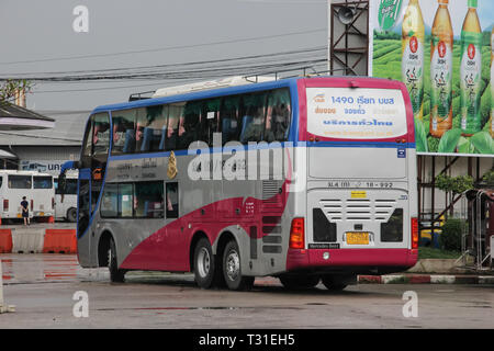 Chiangmai, Thailand - Auguest  11 2012: Bus of Transport government company.  Photo at Chiangmai bus station. Stock Photo