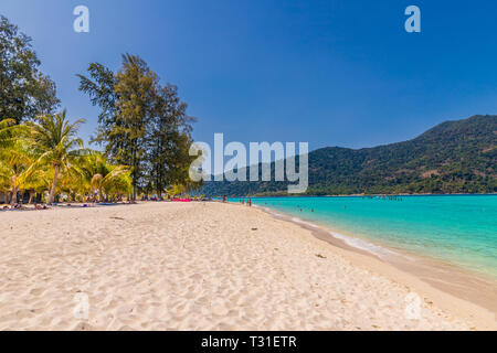 February 2019. Ko Lipe Thailand. A view of the beach in Ko Lipe in Ko tarutao national park in Thailand Stock Photo