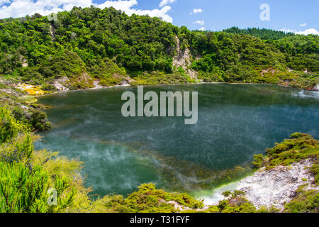 Thermal Pool at Waimangu Volcanic Valley in Rotorua, North Island, New Zealand. Stock Photo