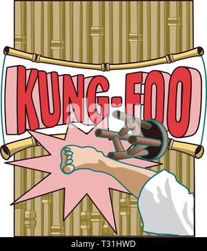 Martial Arts Kick Stock Vector