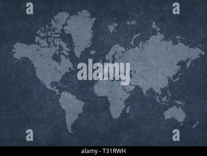 Perry Castaneda Library Map Collection World Map On Rusty Texture.map Used On To Trace Http://Www.lib.utexas.edu/ Maps/World Maps/Time 95.Jpg From Perry-Castaneda Library Map Collection  Stock Photo - Alamy