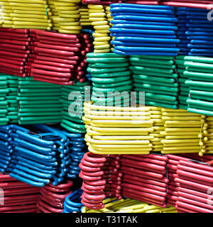 Colorful Clothes Hangers Stock Photo