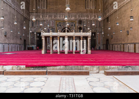 The interior view of a famous mosque in cairo egypt Stock Photo