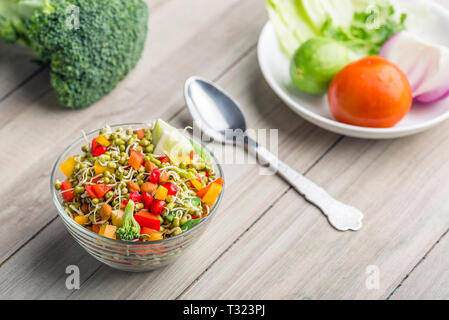 sprouted lentil salad