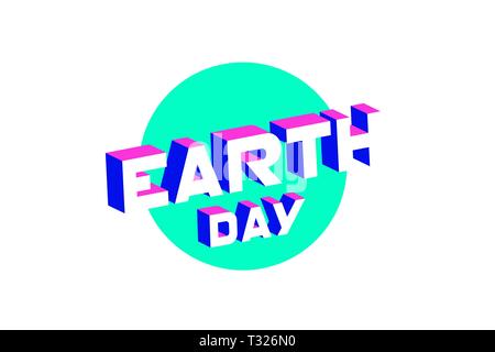 Earth day banner for environment safety celebration. Save the Earth concept. April 22. - Vector Stock Vector