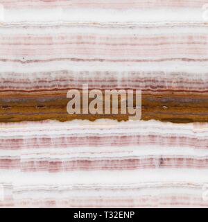 Red and brown onyx decorative stone texture. Seamless square background, tile ready. Stock Photo