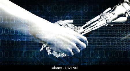 System Integration Technology Network Platform with AI Stock Photo