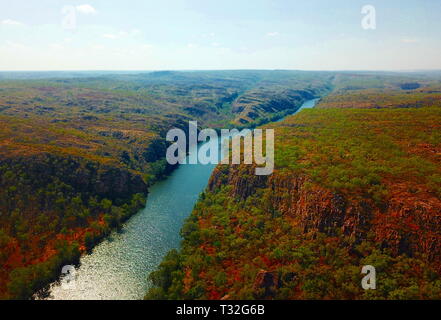 Panoramic view over Katherine river and Katherine Gorge in Nitmiluk National Park, Northern Territory of Australia