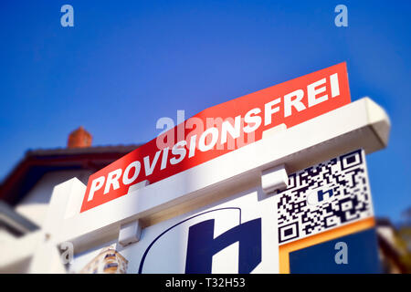Broker S Sign With Label Freely Of Commission In A House In