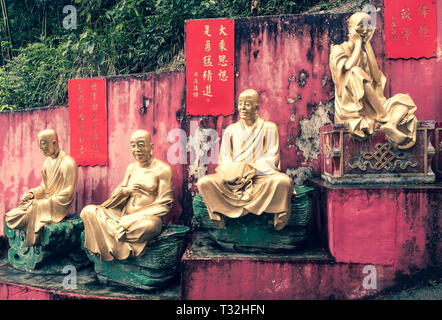 The Temple of 10,000 Buddhas in Sha Tin, Hong Kong.  May 2018 Stock Photo