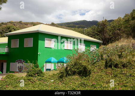 Colourful building in St Kitts, a Caribbean Island Stock Photo