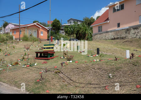 Colourful building in St Kitts, a Caribbean Island Stock Photo