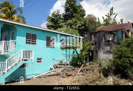 Colourful building in St Kitts, a Caribbean Island Stock Photo