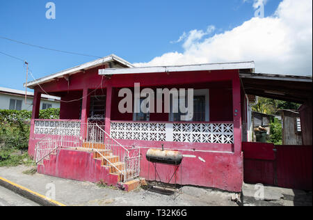 Colourful building in St Kitts, a Caribbean Island Stock Photo