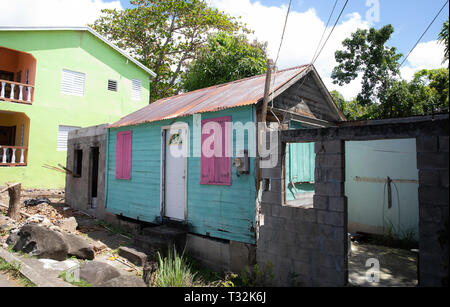 Colourful building in St Kitts, a Caribbean Island Stock Photo