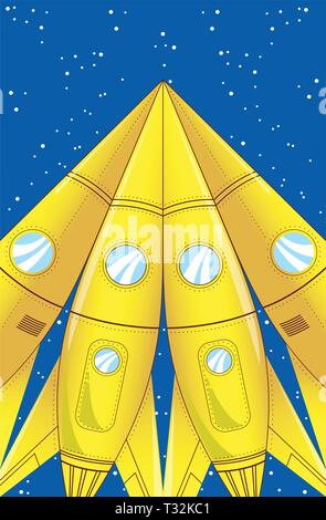 Satellite technology cartoon Stock Vector Art & Illustration, Vector