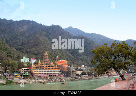 On the banks of the Ganges River. Rishikesh. India Stock Photo