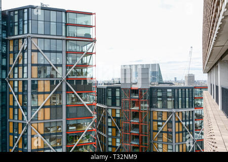 Neo Bankside apartments as seen from the 10th floor of the Switch House, Tate Modern, London, UK Stock Photo