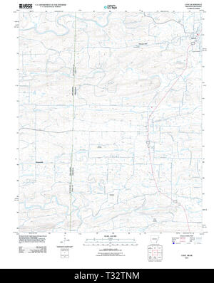 USGS TOPO Map Arkansas AR Cove 20110812 TM Restoration Stock Photo