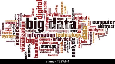 Big data word cloud concept. Vector illustration Stock Vector