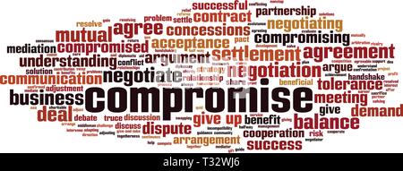 Compromise Word Cloud Concept. Collage Made Of Words About Compromise ...