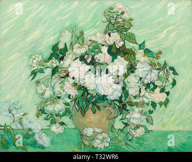Vincent van Gogh (Dutch, 1853 - 1890), Roses, 1890, oil on canvas Stock Photo