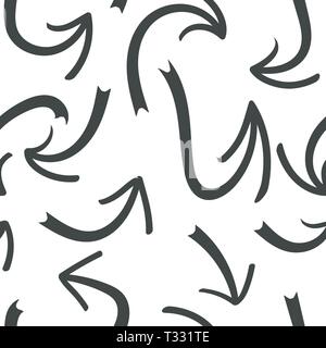 Hand drawn arrow seamless pattern. Creative abstract background. Vector illustration. eps10 Stock Vector