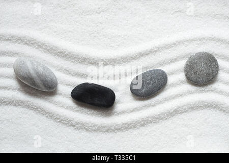 Zen garden with the rocks Stock Photo