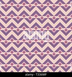 Abstract seamless pattern. Stylish texture. Repeating geometric ornament of rhombuses and triangular elements. Ethnic pattern. Pastel colors. Vector. Stock Vector