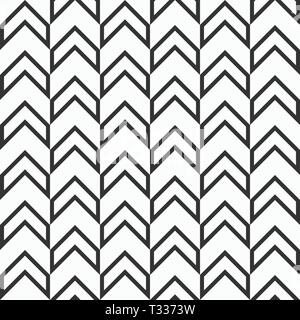 Seamless fashion arrows patterns. Herringbone pattern. Modern stylish texture. Vector monochrome background. Stock Vector
