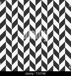 Checkered seamless pattern with alternating parallelogram. Optical illusion, contrasty monochrome background. Stock Vector