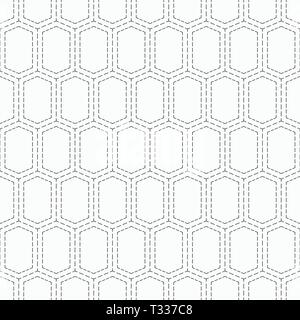 Abstract seamless pattern of elongated hexagons. Hexagonal grid design ...