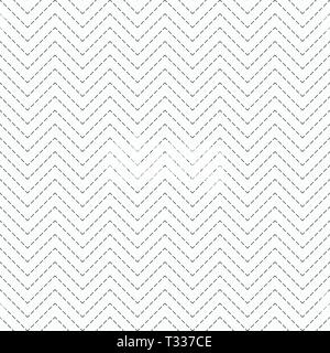 Abstract seamless pattern of dotted zigzag lines. Modern stylish geometric texture. Herringbone pattern. For fashion textile, cloth. Stock Vector