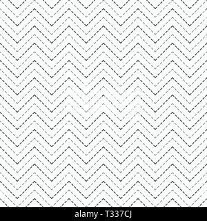 Abstract seamless pattern of dotted zigzag lines. Modern stylish geometric texture. Herringbone pattern. For fashion textile, cloth. Stock Vector