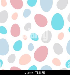 Colorful different size eggs vector seamless pattern. Beautiful background easter theme. Easter eggs. Easter symbol, concept. Stock Vector