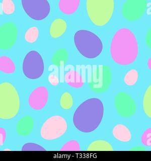 Colorful different size eggs vector seamless pattern. Beautiful background easter theme. Easter eggs. Easter symbol, concept. Stock Vector