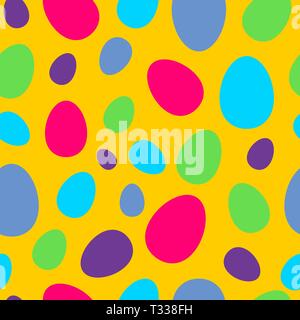 Colorful different size eggs vector seamless pattern. Beautiful background easter theme. Easter eggs. Easter symbol, concept. Stock Vector