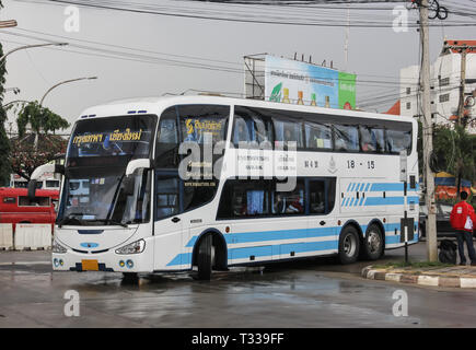 Chiangmai, Thailand - Auguest  11 2012: Bus of Sombattour company. Photo at Chiangmai bus station, thailand. Stock Photo