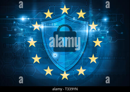 european union digital security concept Stock Photo