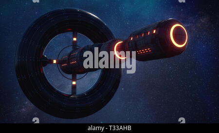 3d render. Alien spaceship concept Stock Photo
