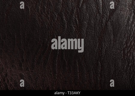 Gradient dark brown leather texture close up can be used as background Stock Photo