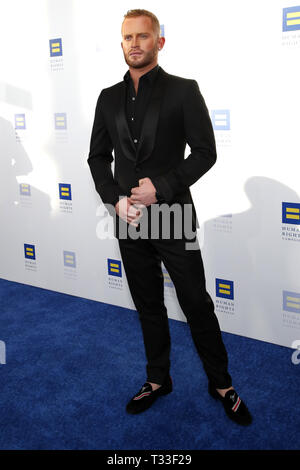 March 30, 2019 - Los Angeles, CA, USA - LOS ANGELES - MAR 30:  August Getty at the Human Rights Campaign 2019 Los Angeles Dinner  at the JW Marriott Los Angeles at L.A. LIVE on March 30, 2019 in Los Angeles, CA (Credit Image: © Kay Blake/ZUMA Wire) Stock Photo