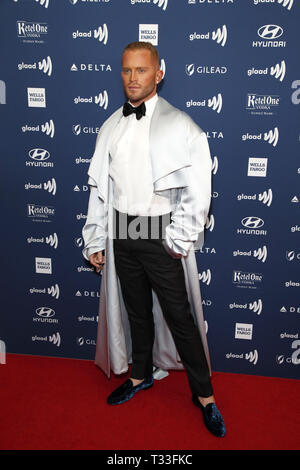 March 28, 2019 - Los Angeles, CA, USA - LOS ANGELES - MAR 28:  August Getty at the 30th Annual GLAAD Media Awards at the Beverly Hilton Hotel on March 28, 2019 in Los Angeles, CA (Credit Image: © Kay Blake/ZUMA Wire) Stock Photo