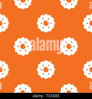Biscuits pattern vector orange for any web design best Stock Vector