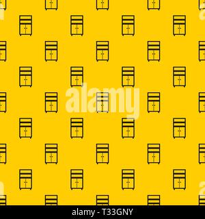 Wooden cabinet pattern seamless vector repeat geometric yellow for any design Stock Vector